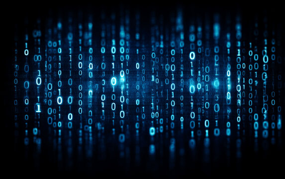 Digital Binary Code Pattern Representing Advanced Technology