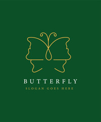 Beautiful butterflies logo, Creative abstract butterfly logo design, Butterfly logo lineart style