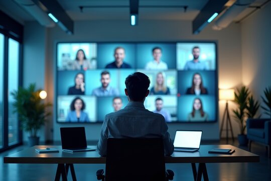  and virtual worlds in a modern office setting.