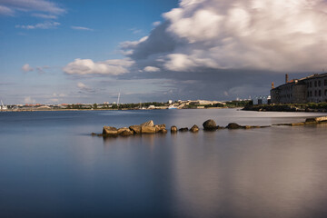Fototapeta premium Tranquil Baltic Sea View in Tallinn with Historic Architecture
