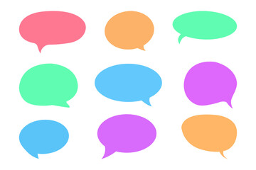 colored bubble speech vector set