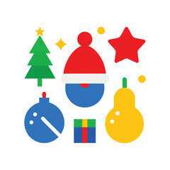 Obraz premium Christmas icons