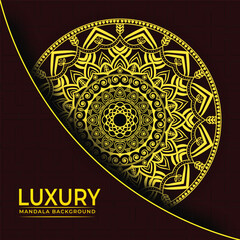 Golden Coloring Mandala design