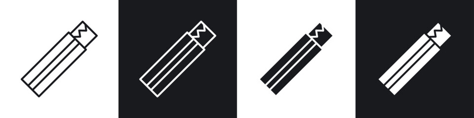 Chew gum icons in solid and stroke graphics