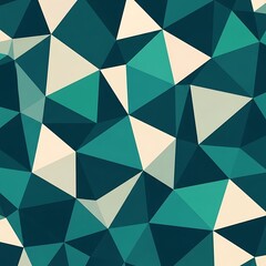 Fototapeta premium Modern geometric abstract background with cool blue and cream triangles creating dynamic patterns