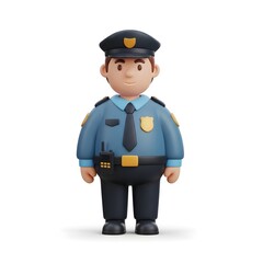 Security guard icon. Man in uniform.