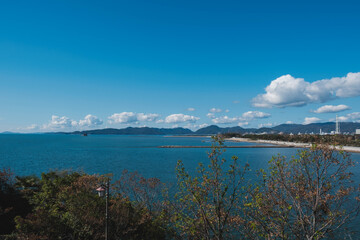 赤穂、美しい海が望めるスポット、兵庫、日本