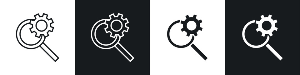 Resource icons in solid and stroke graphics