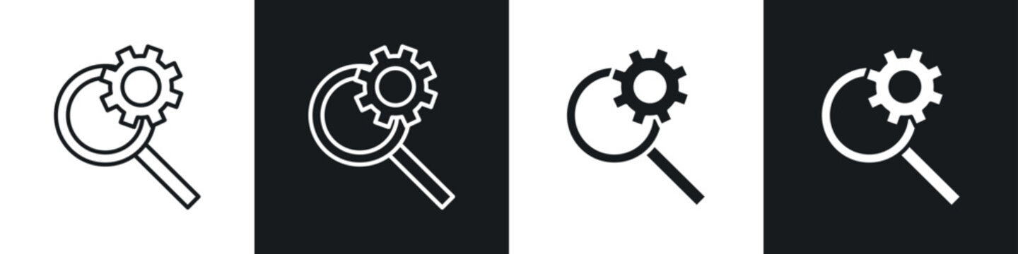 Resource icons in solid and stroke graphics