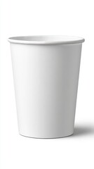 Stunning photo of white blank popcorn bucket for placing your graphics, Packaging template mockup isolated on white background.