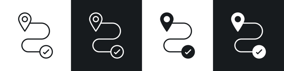Customer Journey icons in solid and stroke graphics