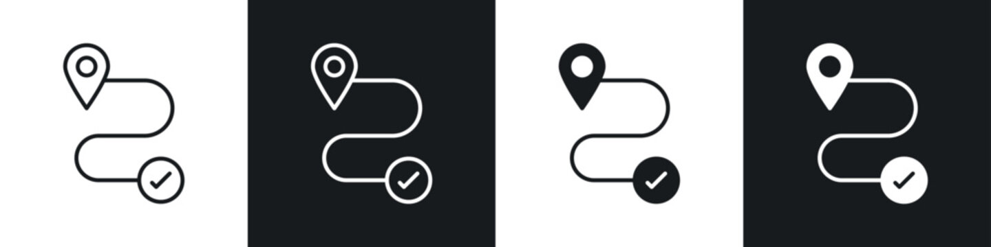 Customer Journey icons in solid and stroke graphics