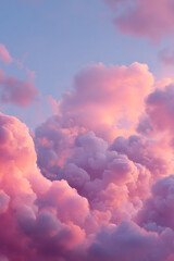 pink sky and clouds