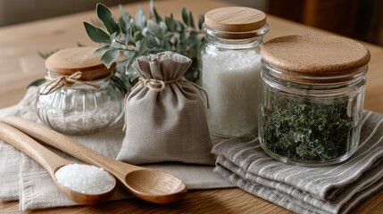 Minimalist Zero Waste Pantry with Eco-Friendly Storage Jars for Healthy Sustainable Living
