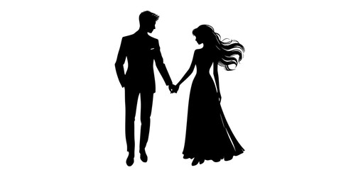 silhouette of a woman in a dress