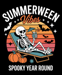 Retro Vintage Summerween Spooky Summer summerween party Halloween
