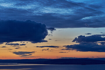 Landscape by Lake Mj&oslash;sa an evening of early autumn.