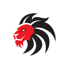 depicting a stylized lion head logo icon