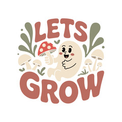 retro style logo illustration features the playful phrase vector art