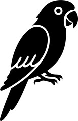Charming parrot silhouette vector graphic, a symbol of tropical beauty and exotic wildlife for design projects