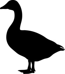 Striking goose silhouette for modern designs, wildlife projects, and elegant branding initiatives