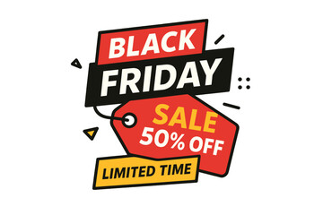 Stylish flyer and banner for a Black Friday sale featuring a black splash promotion