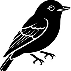 Elegant black bird silhouette captures natural beauty, perfect for design projects and branding needs.