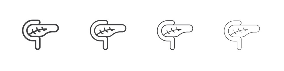 pancreas icon simple vector line art symbol
