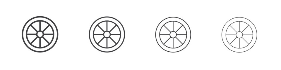 Obraz premium Tyre icon simple vector line art symbol