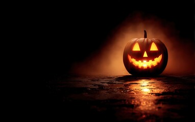 A pumpkin with a smiley face on it