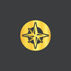 gold star on black background