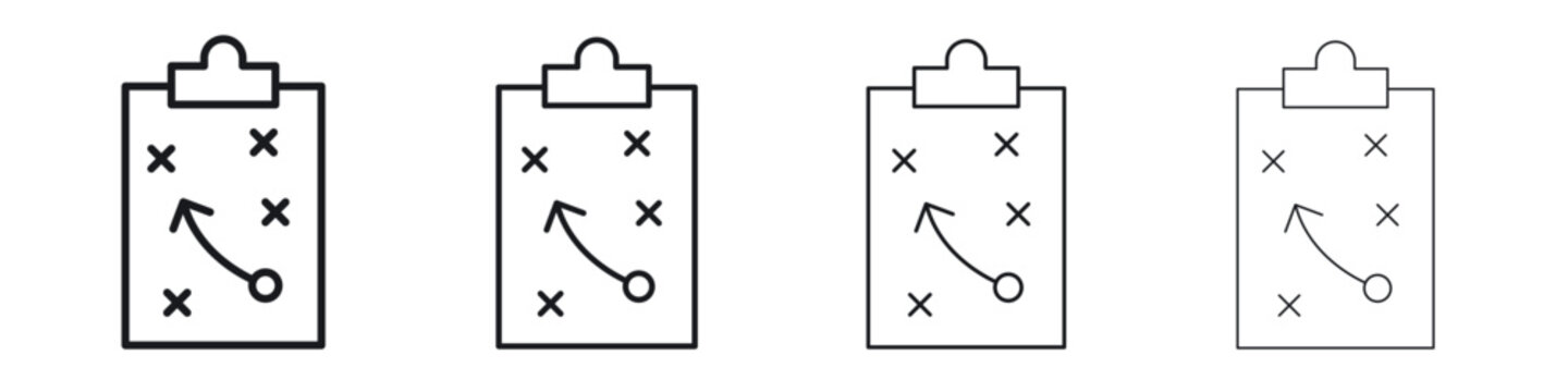 Tactics icon simple vector line art symbol