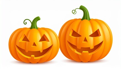 Fototapeta premium halloween pumpkin isolated on white