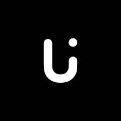 black and white question mark on black background