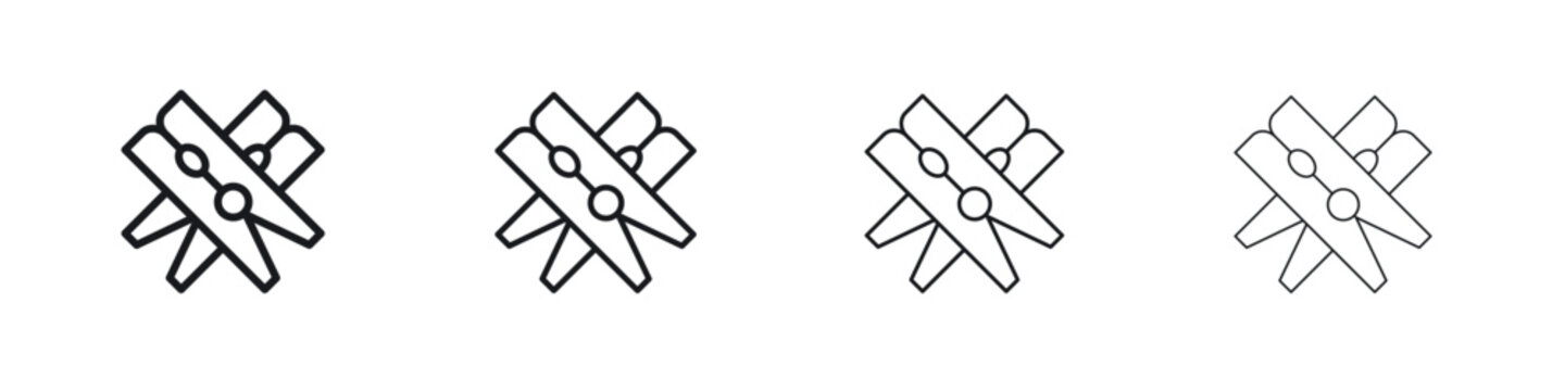 Peg icon simple vector line art symbol