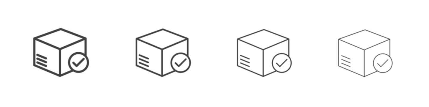 Order receive icon simple vector line art symbol