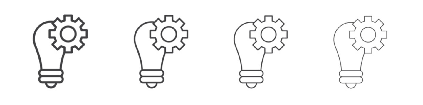 Innovation icon simple vector line art symbol