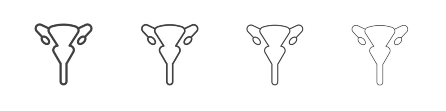Gynecology icon simple vector line art symbol