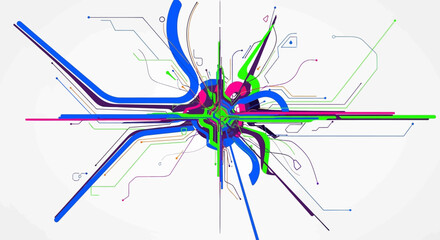 abstract background with colorful splashes