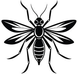 Black and white butterfly and flower tattoo vector illustration