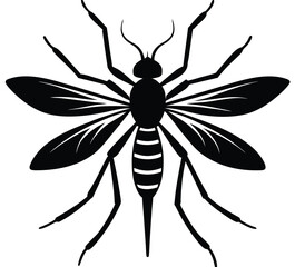 Black and white silhouette vector art of a dangerous arachnid and bug with nature inspired tribal designs