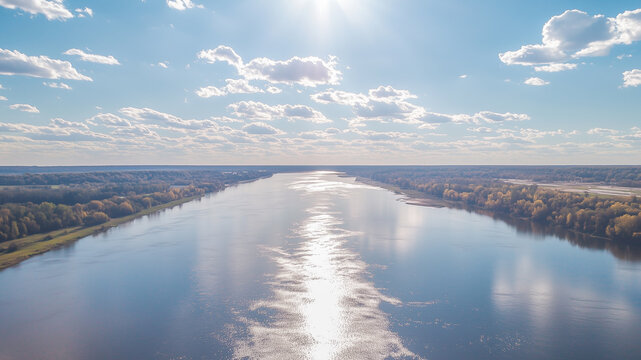 River landscape, natural landscape, sunset, sunrise, greenery