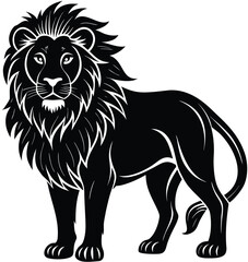 Lion cartoon vector illustration isolated on white background