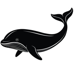 Dolphin silhouette vector illustration on a white background