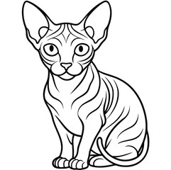 Vector illustration of a cute cat isolated on white background cartoon style