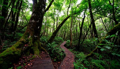 Lush forest path