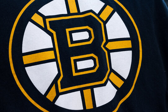 Calgary, Alberta - September 7, 2025: Boston bruins logo on a shirt.
