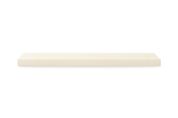 Beige rectangular prism isolated on transparent background, minimalist shape