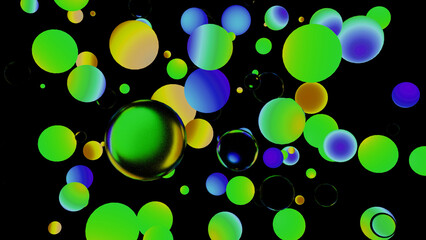 Abstract golden cubes and parallelepipeds are forming a futuristic cityscape on a black background, creating a luxurious and modern architectural visualization