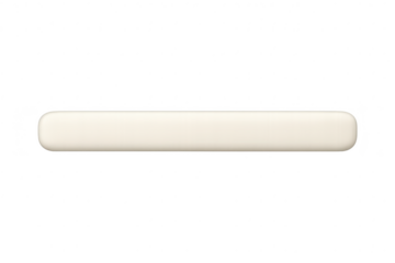 Cream-colored rounded bar isolated on transparent background for design element